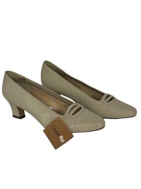 Vintage Comfort Plus Neutral Block Heel Pointed Toe Pumps Size 7.5 Heels Y2K 90s